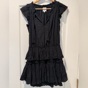 Misa Black Ruffled Tiered Women’s Dress